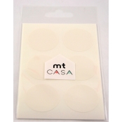 Masking Tape MT Casa Seal Sticker rond en washi blanc - white