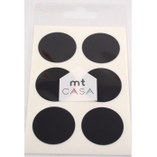 Masking Tape MT Casa Seal Sticker rond en washi noir - black