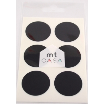 MTCDSS02Z - 4971910218594 - Masking Tape (MT) - Masking Tape MT Casa Seal Sticker rond en washi noir - black