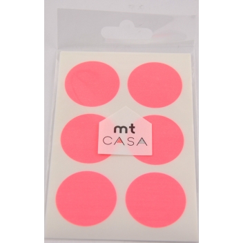 MTCDSS03Z - 4971910218600 - Masking Tape (MT) - Masking Tape MT Casa Seal Sticker rond en washi shocking red