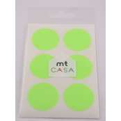 Masking Tape MT Casa Seal Sticker rond en washi shocking green