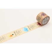 Masking Tape MT 2,5 cm Prédécoupé encyclopedie fleurs - flower