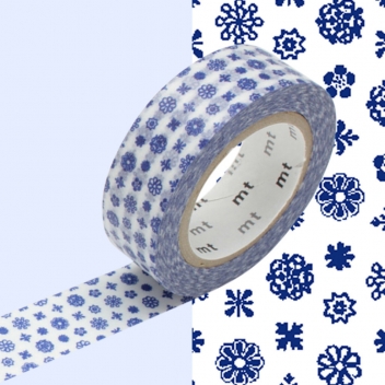 MTEX1P100Z - 4971910204030 - Masking Tape (MT) - Masking Tape MT EX Liberty fleurs bleues - 2