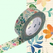 Masking Tape MT EX fleurs sur papier - watercolor flower