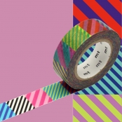 Masking Tape MT Kapitza rayures multicolores - multistripe