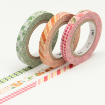 MTSLIM19Z - 4971910192153 - Masking Tape (MT) - Masking Tape MT Slim 6 mm Set de 3 - deco D - 3