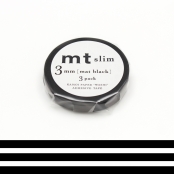 Masking Tape MT Slim 3 mm Set de 3 uni noir - matte black
