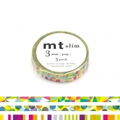 Masking Tape MT Slim 3 mm Set de 3 pop