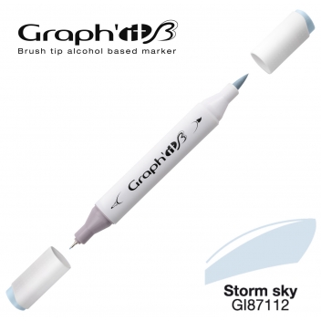GI87112 - 3700010006548 - Graph'it - Marqueur manga à l’alcool Graph'it Brush 7112 Storm sky - 3
