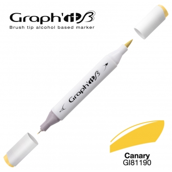 GI81190 - 3700010006029 - Graph'it - Marqueur manga à l’alcool Graph'it Brush 1190 Canary - 3