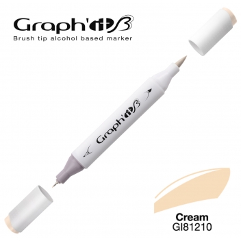 GI81210 - 3700010006036 - Graph it - Marqueur manga à l’alcool Graph'it Brush 1210 Cream - 3