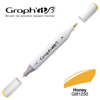 GI81250 - 3700010006043 - Graph it - Marqueur manga à l’alcool Graph'it Brush 1250 Honey - 3