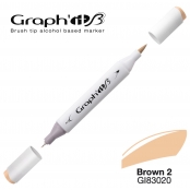 Marqueur manga à l’alcool Graph'it Brush 3020 Brown 2