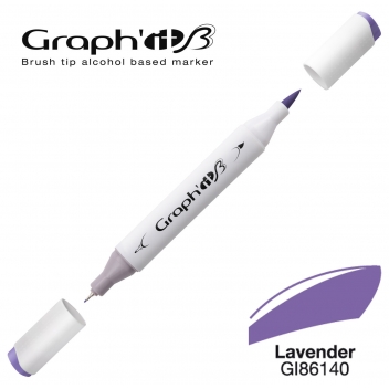 GI86140 - 3700010006494 - Graph'it - Marqueur manga à l’alcool Graph'it Brush 6140 Lavender - 3