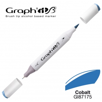 GI87175 - 3700010006616 - Graph'it - Marqueur manga à l’alcool Graph'it Brush 7175 Cobalt - 3