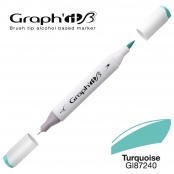 Marqueur manga à l’alcool Graph'it Brush 7240 Turquoise