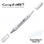 Marqueur manga à l’alcool Graph\'it Brush 9100 Cool Grey 0