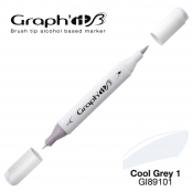 Marqueur manga à l’alcool Graph\'it Brush 9101 Cool Grey 1