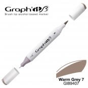 Marqueur manga à l’alcool Graph'it Brush 9407 Warm Grey 7