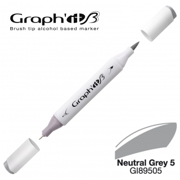 GI89505 - 3700010007101 - Graph\'it - Marqueur manga à l’alcool Graph\'it Brush 9505 Neutral Grey 5 - 2