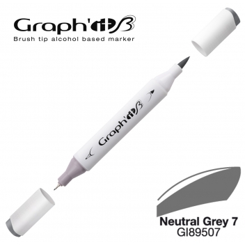 GI89507 - 3700010007125 - Graph'it - Marqueur manga à l’alcool Graph'it Brush 9507 Neutral Grey 7 - 2