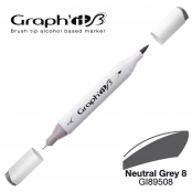 Marqueur manga à l’alcool Graph'it Brush 9508 Neutral Grey 8