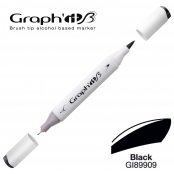Marqueur manga à l’alcool Graph'it Brush 9909 Black