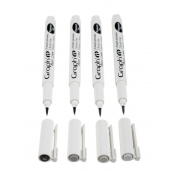 Set Graph\'it Pochette de 4 feutres pinceau Brush liners (3 gris + noir)