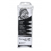 Set Graph\'it Pochette de 4 feutres pinceau Brush liners (3 gris + noir)