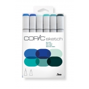 Set Copic Sketch marqueurs Manga 6 couleurs ciel et mer