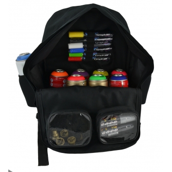 GA0917 - 3700010009174 - Graff Stuff - Sac à dos porte-bombe de peinture 10 places Graff Stuff