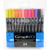 Feutre double pointe Graph\'O 24 couleurs Essentielles
