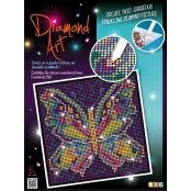 Tableau Sequin Art Strass et diamants Papillon