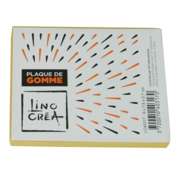 LC40317 - 3700010403170 - LinoCrea - Plaque de gravure souple en gomme pour linogravure 9 x 7,8 cm - 2
