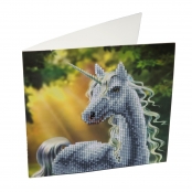 Carte à diamanter Strass Crystal Art Licorne 18 cm