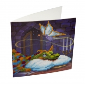 Carte à diamanter Strass Crystal Art Dragon et Fée 18 cm