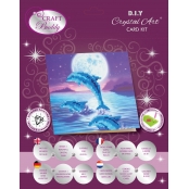 Carte à diamanter Strass Crystal Art Crystal Dauphin 18 cm