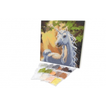 CAKA34 - 5055865467845 - KIT DIAMANT - Tableau Strass Diamant Crystal Art Licorne 30cm