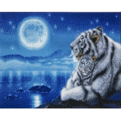 Tableau Strass Diamant Crystal Art Tigre 40x50cm