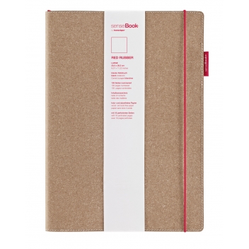 907129 - 8716329071295 - SenseBook - Carnet à ruban SenseBook Red Rubber A4 blanc - 3
