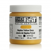 Peinture Acrylic SoFlat Golden 118 ml Jaunes de Naples Foncé S2