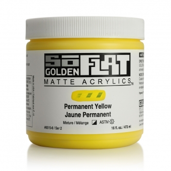 4-06515 - 738797651562 - Golden - Peinture Acrylic SoFlat Golden 473ml Jaune Permanent S2