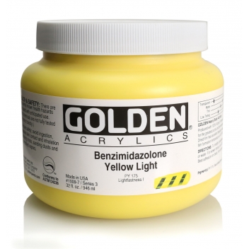 9-01009 - 738797014503 - Golden - Peinture Acrylic HB Golden 946 ml Jaune de benzimidazolone clair S3