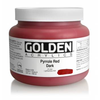 9-01278 - 738797127876 - Golden - Peinture Acrylic HB Golden 946 ml Rouge Pyrole foncé S8