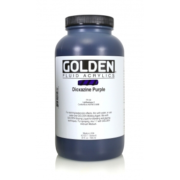 9-02150 - 738797215078 - Golden - Peinture Acrylic FLUIDS Golden 946 ml Pourpre Dioxazine S6