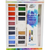 Set de voyage 18 couleurs L'Aquarelle Nomade
