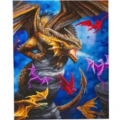 Tableau Broderie Diamant Crystal Art 40x50cm Anne Stokes Dragons