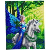 Tableau Broderie Diamant Crystal Art 40x50cm Anne Stokes Balade