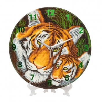 CLKS3 - 5055865480905 - Crystal Art - Kit horloge broderie diamant Tigres - 3