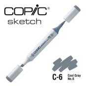 Marqueur à l'alcool Copic Sketch C6 Cool Gray No.6